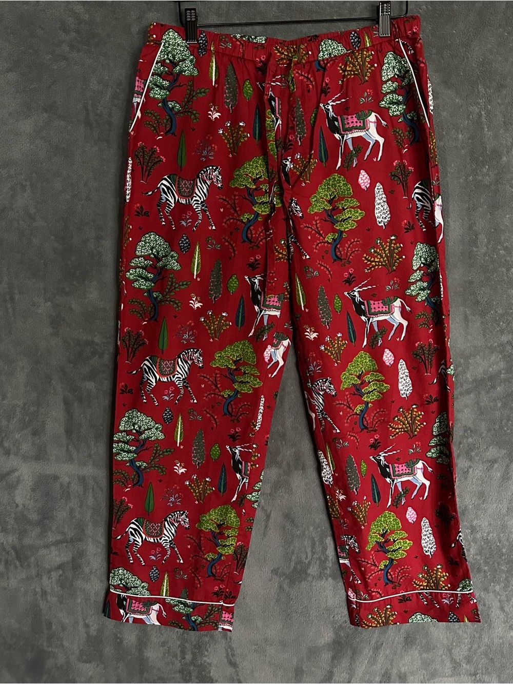 Printfresh Ruby Red Antelope's Forest Pajama Pants Medium Organic Cotton
